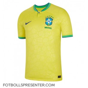 Brasilien Hemma Matchtröja VM 2022 Kortärmad